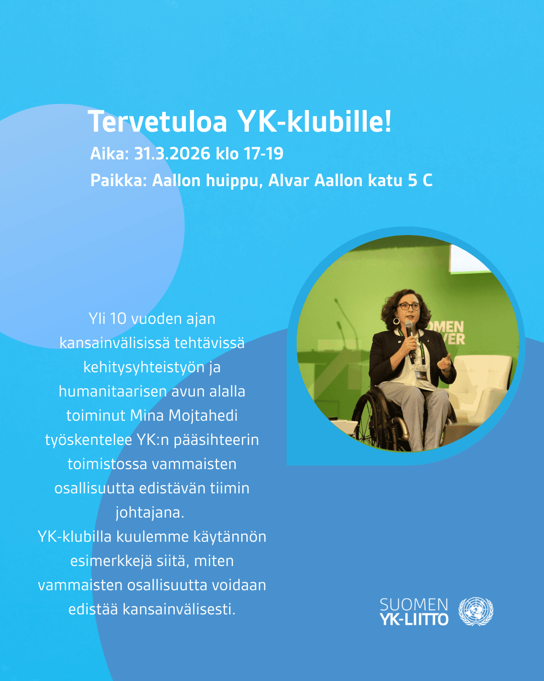 Pääsylippu YK-klubille 31.3.2026